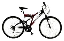 Emmelle Vortex 18-speed Full-Suspension Cycle Red/Black 18" Frame