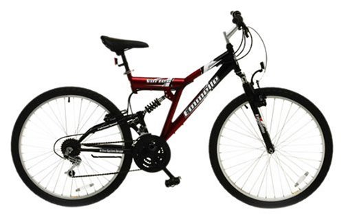 Emmelle Vortex 18-speed Full-Suspension Cycle Red/Black 18" Frame