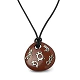 41WLdfdCPgL. SL160  Sterling Silver Red Jasper Critter Pendant on Leather Cord
