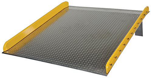 Vestil TAS-10-6072 Aluminum Truck Dockboard with Steel Safety Curbs, 10,000-lb. Capacity, 72" Length x 60" Width