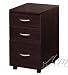 Storage File Cabinet with Casters in Espresso Finish