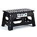 Delxo Folding Step Stool 9 inch Plastic Folding Stool,Extra-Wide Kitchen Step Stool,Non Slip Foldable Step Stool for Kids,2019 Strengthen Plastic Stepping Stool