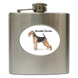 Airedale Terrier Hip Flask (6 oz)