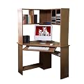 Morgan Computer Desk with Hutch-Cherry