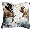"Jump Start" Mallard Duck Decorative Accent Throw Pillow 17" x 17"