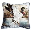 "Jump Start" Mallard Duck Decorative Accent Throw Pillow 17" x 17"
