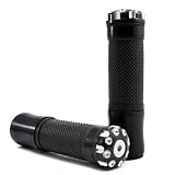 Black ATV Rubber Gel Handlebar Mount Gear Grips 7 8 with Billet Bar End Cap for Honda... by Astra Security