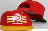 Atlanta Hawks Snapabck Billboard Red / Yellow Two Tone Adjustable Plastic Snap Back Hat / Cap