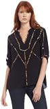 Bcbgmaxazria Womens Contrast-Trim Tunic Top