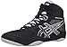 Asics Men's Snapdown Wide Wrestling Shoe, Black/Silver, 8.5 W US