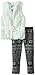 Beautees Little Girls' 2 Piece Sleeveless Faux Fur Vest and Legging Set