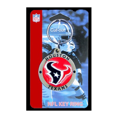 Houston Texans Round NFL Football Keychain