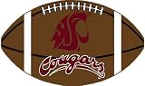 Washington State Cougars Large 3' 6 x 6' Football Rug
