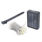 Mr. Light Solar 42 ft. Long, 100 LED Warm White Multi-Function Stringlight with Clear Wire
