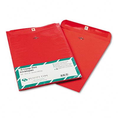 Quality Park Fashion Color Clasp Envelope, Side Seam, 28 lb, 10 x 13 Inches, Green, 10 per Pack