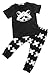 Newborn Organic Fox Baby Girls Boys Tops T-Shirt+Pants Leggings 2pcs Outfits Set (18-24 Months, Black&White)
