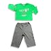 Mish Mish - Toddler Boys Long Sleeve Pant Set, Green, Charcoal Grey