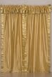 Pair Golden sari curtains with attached valance
