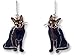 Black Kitty Sterling Silver And Enamel Earrings title=