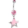 Pink Gem Paramount Star Belly Ring