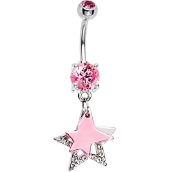 Pink Gem Paramount Star Belly Ring