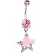 Pink Gem Paramount Star Belly Ring