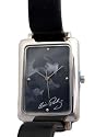 Elvis Kissing His Guitar watch!. Rectangular silver tone case with black band size 1.5 x 1.inch more ladies size ref:E4095