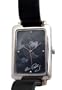 Elvis Kissing His Guitar watch!. Rectangular silver tone case with black band size 1.5 x 1.inch more ladies size ref:E4095