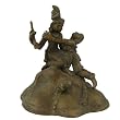 Hindu Lord Krishan and Radha Bronze Antique Sculpture