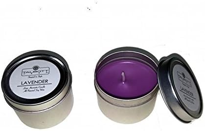 Lavender All Natural Soy Wax Aromatic Candle - 3 Pack- By Talbott Teas - Aromatherapy Scented Candle