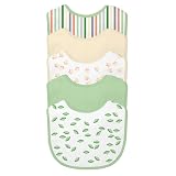 green sprouts 0-6 Months Waterproof Absorbent Terry Print Bib, 5 Pack