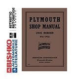 1941 PLYMOUTH DELUXE STANDARD Shop Service Manual CD by Plymouth