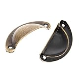 6個入り 半円アンティークハンドル ブロンズ 金属引き出しキャビネットハンドル家具 8cm