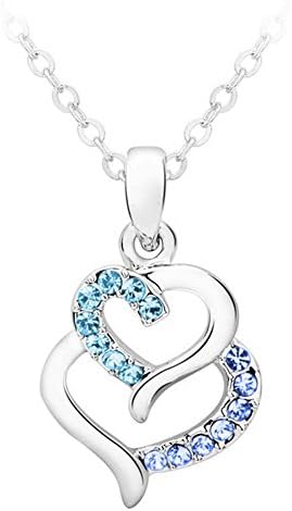 HONEYKISS Womens Heart to Heart Fashion Jewelry Upscale Necklace(C1)
