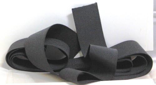 2-Inch by 8 Feet Black Heavy Stretch Knit Elastic