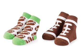 Mud Pie All Boy Football Toddler Toes Sock Set