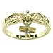10K .01 ct. t.w.Diamond Dangling Cross Ring in Yellow Gold