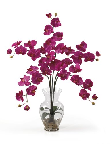 Silk Orchid Artificial Flower Arrangement - Phalaenopsis Liquid Illusion-Beauty