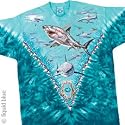 AQUATIC T-Shirt - Great White Sharks (Tie-Dye)