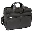 Black McKlein Walton Nylon Expandable Double Compartment Laptop Case w/ Removable Sleeve