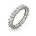 Jewelry : Sparkling Diamond CZ Princess Cut Eternity Band