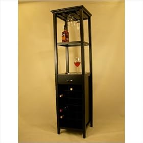 Galina Wine Tower in Matte Black