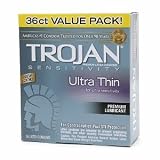 Trojan Ultra Thin Trojan Ultra Thin Lubricated Latex Condoms 36 ct (Quantity of 2)