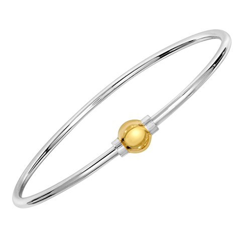 Cape Cod Jewelry 925 Sterling Silver, 14k solid Gold Ball Screw Bracelet