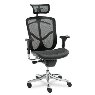 EQ Series Ergonomic High Back Mesh Chair Black Mesh Back Seat/Aluminum Frame
