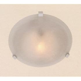 Fluorescent Marble Glass White Clip Light 16 Inch