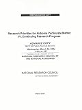 Research Priorities for Airborne Particulate Matter: IV. Continuing Research Progress