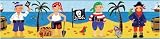 Treasure Hunt Pirates Peel & Stick Wall Border