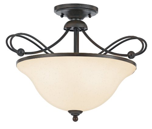 Quoizel Dk1720 Semi Flush Three Light Ceiling Fixture Teco Marrone