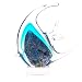 Hand Blown Blue Fish Art Glass Figure